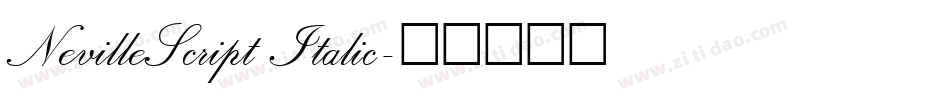 NevilleScript Italic字体转换